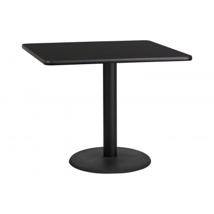 BLNK - Square Table with 24'' Round Base