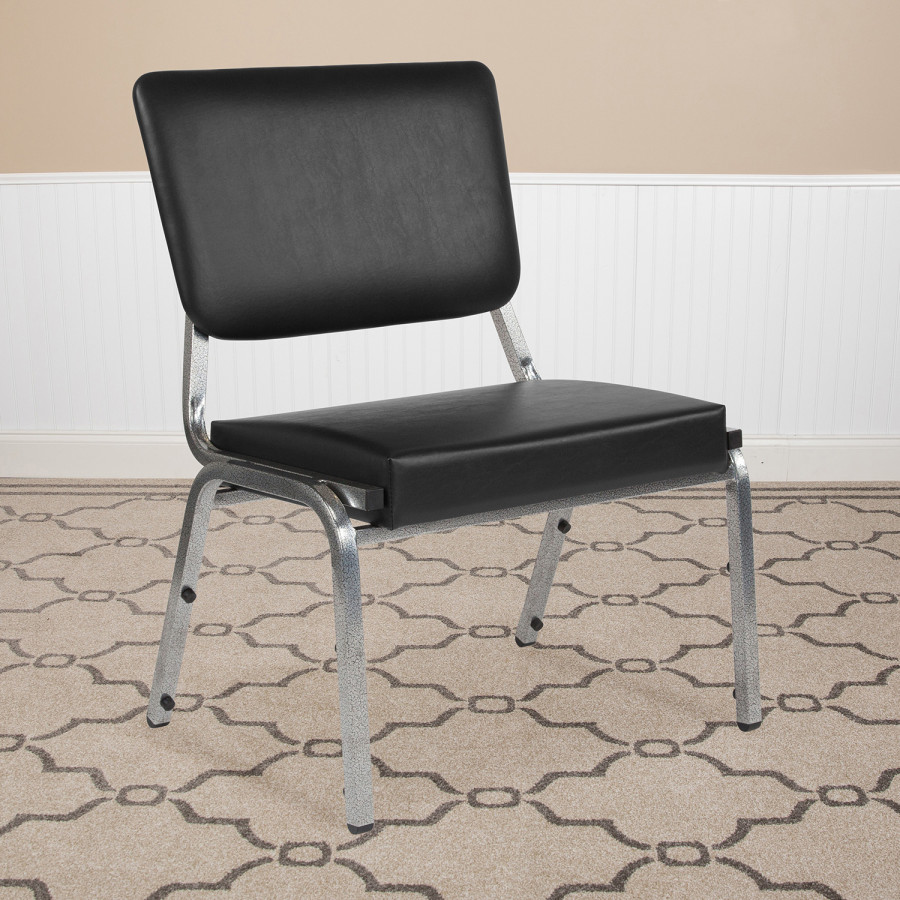 BLNK - HERCULES Series Vinyl Antimicrobial Bariatric Medical Reception Chair with 3/4 Panel Back
