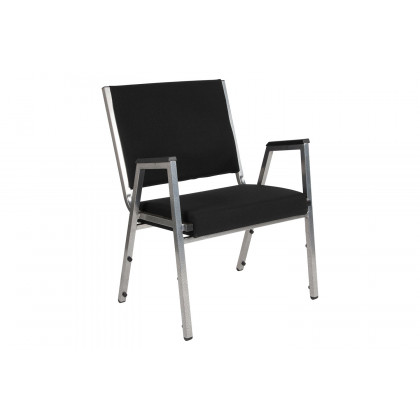 BLNK HERCULES Series Fabric Antimicrobial Bariatric Medical Reception Arm Chair - Black