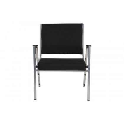 BLNK HERCULES Series Fabric Antimicrobial Bariatric Medical Reception Arm Chair - Black