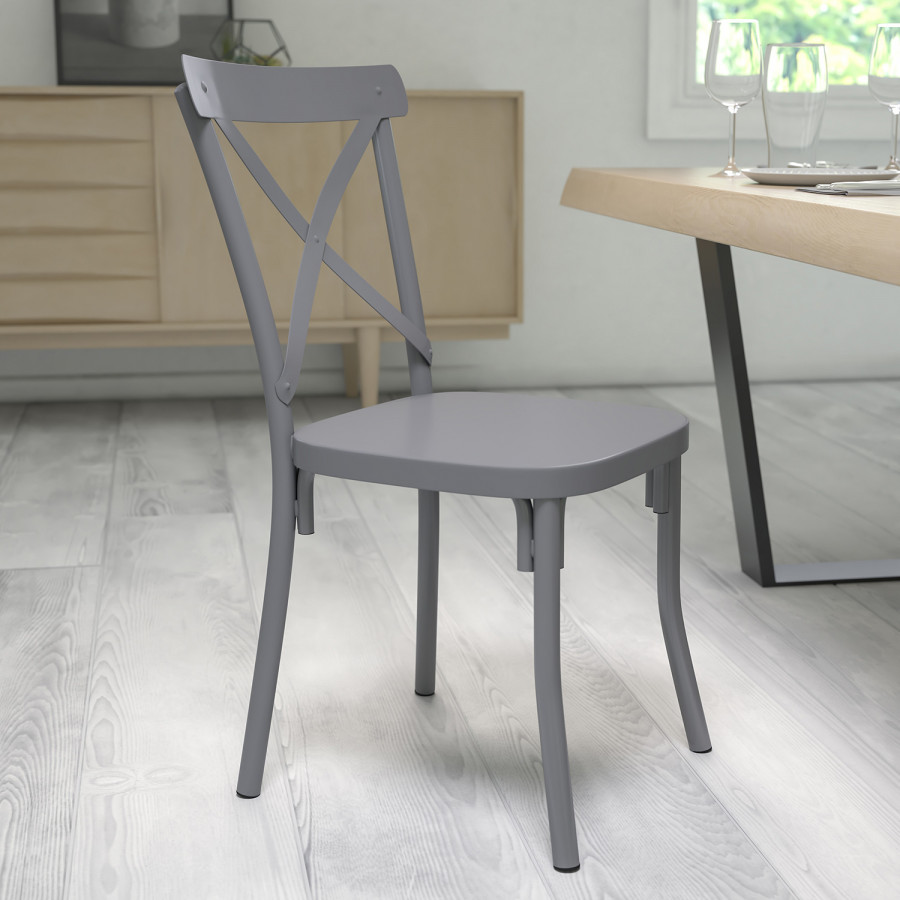 BLNK - Metal Cross Back Dining Chair