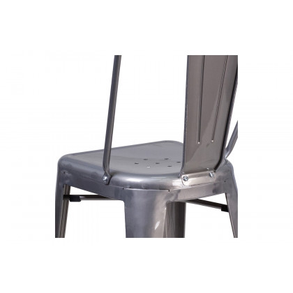 BLNK - Lincoln Clear Coated Indoor Counter Height Stool with Back