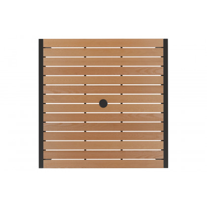 BLNK - Lark Outdoor Square Dining Table with Synthetic Teak Poly Slats