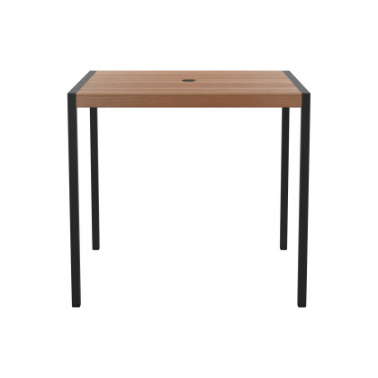 BLNK - Lark Outdoor Square Dining Table with Synthetic Teak Poly Slats