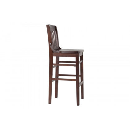 BLNK HERCULES Series Wood School House Back Restaurant Bar Stool - Walnut