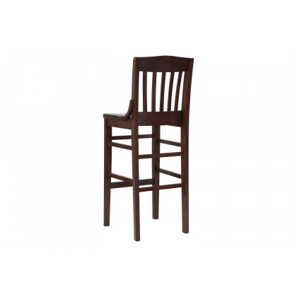 BLNK HERCULES Series Wood School House Back Restaurant Bar Stool - Walnut