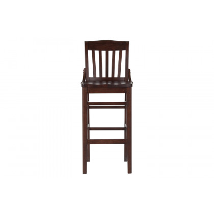 BLNK HERCULES Series Wood School House Back Restaurant Bar Stool - Walnut