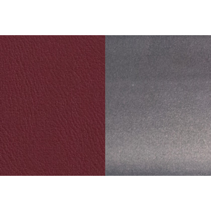 BLNK HERCULES Series Clear Coated Metal Ladder Back Restaurant Chair with Vinyl Seat - Burgundy