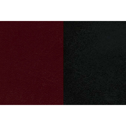 BLNK HERCULES Series Black Metal Two-Slat Ladder Back Restaurant Bar Stool with Vinyl Seat - Burgundy