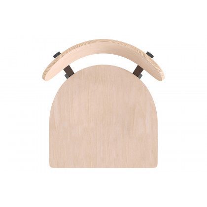 BLNK Wright Commercial Dining Chair with Black Steel Frame, Solid Wood Seat, and Boomerang Back - Natural Birch
