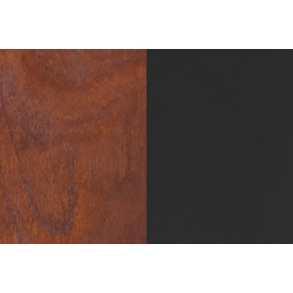 BLNK Wright Commercial Bar Stool Black Steel Frame with Walnut Finish Wooden Boomerang Back and Vinyl Seat - Black