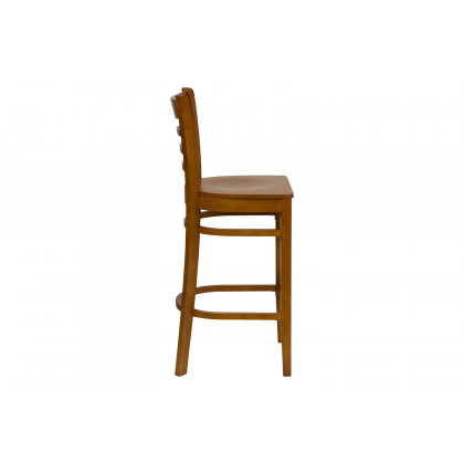 BLNK - HERCULES Series Cherry Wood Ladder Back Restaurant Bar Stool