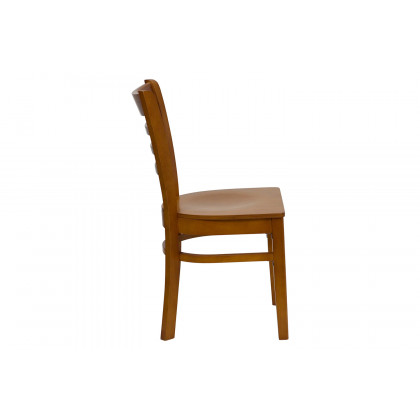 BLNK HERCULES Series Wood Ladder Back Restaurant Chair - Cherry