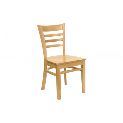 BLNK HERCULES Series Wood Ladder Back Restaurant Chair - Natural