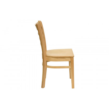 BLNK HERCULES Series Wood Ladder Back Restaurant Chair - Natural