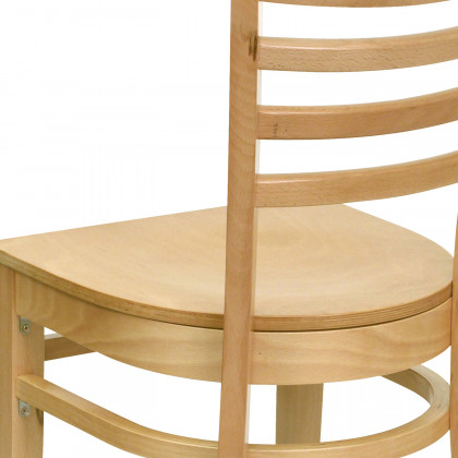 BLNK HERCULES Series Wood Ladder Back Restaurant Chair - Natural