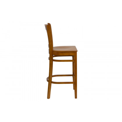 BLNK - HERCULES Series Cherry Wood Vertical Slat Back Restaurant Bar Stool