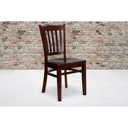 BLNK - HERCULES Series Wood Vertical Slat Back Restaurant Chair