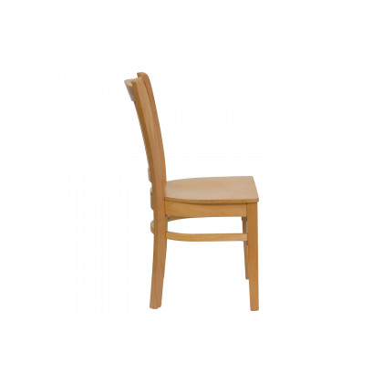 BLNK HERCULES Series Wood Vertical Slat Back Restaurant Chair - Natural