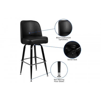 BLNK - James Metal Bar Stool with Swivel Bucket Seat