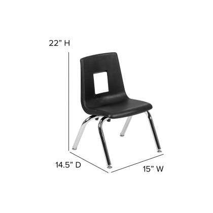 BLNK Emmy Circle Thermal Laminate Wave Flexible Activity Table Set - Oak, 60"D, with 12" Student Stack Chairs