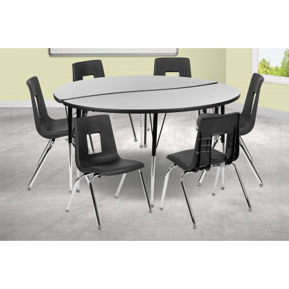 BLNK - Emmy Circle Thermal Laminate Wave Flexible Activity Table Set