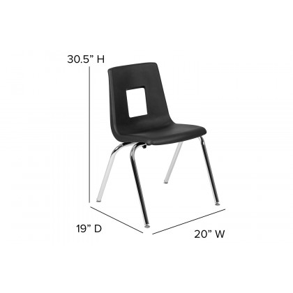 BLNK Emmy Mobile Circle Thermal Laminate Wave Flexible Activity Table Set - Oak, 60"D, with 18" Student Stack Chairs