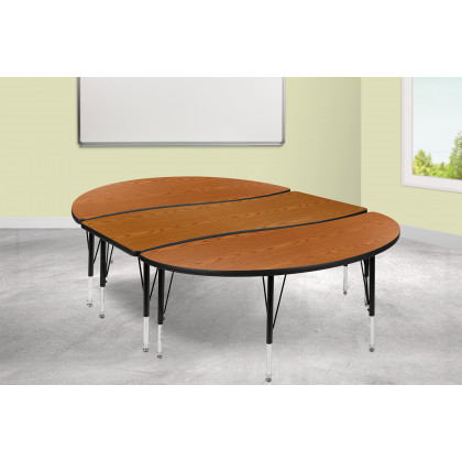 BLNK - Emmy Oval Thermal Laminate Wave Flexible Activity Table Set 2 Piece