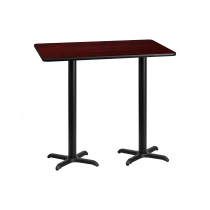 BLNK - Rectangular Bar Height Table with 22'' x 22'' Bases