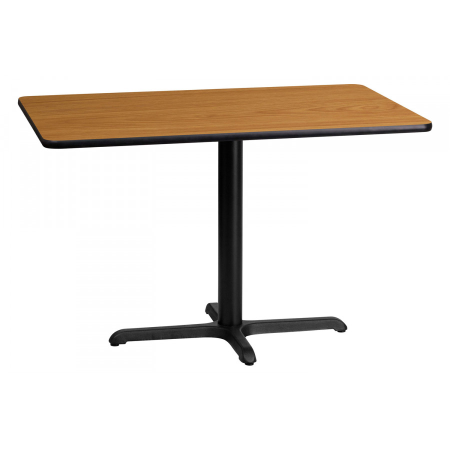 BLNK Rectangular Table with 23.5'' x 29.5'' Base - Natural, 24"W x 42"L