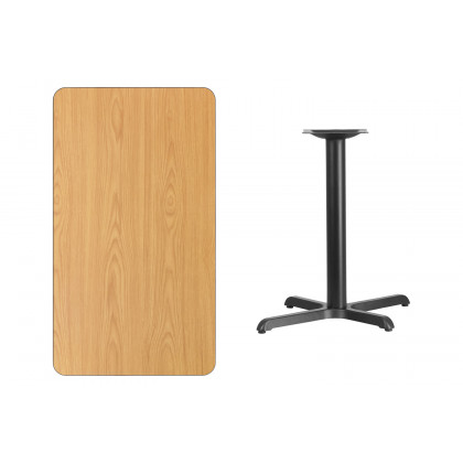 BLNK Rectangular Table with 23.5'' x 29.5'' Base - Natural, 24"W x 42"L