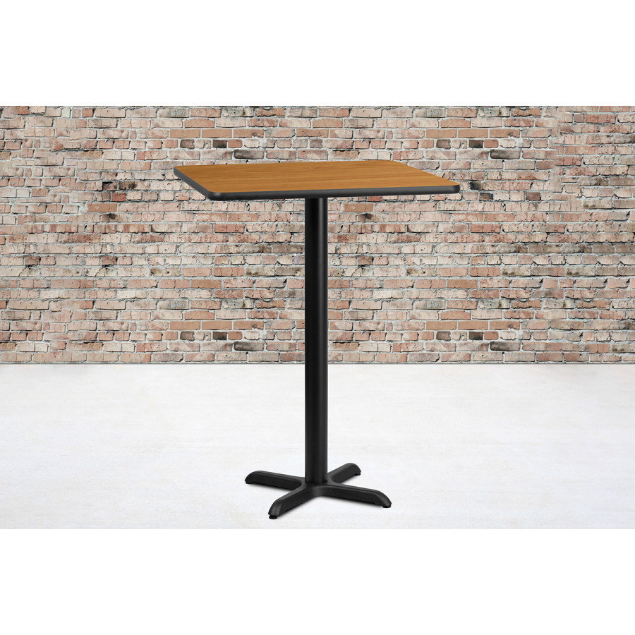 BLNK Square Bar Height Table with 22'' x 22'' Base - Natural, 30"W