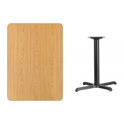 BLNK Rectangular Table with 23.5'' x 29.5'' Base - Natural, 30"W x 42"L