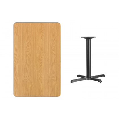 BLNK Rectangular Table with 23.5'' x 29.5'' Base - Natural, 30"W x 48"L
