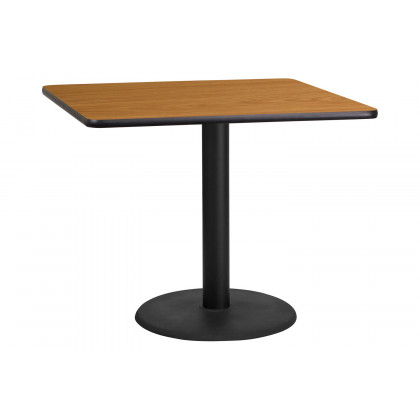 BLNK - Square Table with 24'' Round Base