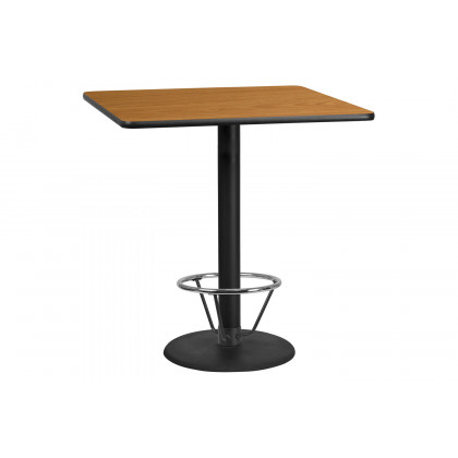 BLNK - Square Bar Height Table with 24'' Round Base