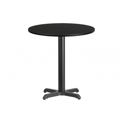 BLNK Round Table with 22'' x 22'' Base - Black, 24"D