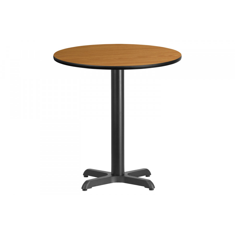 BLNK Round Table with 22'' x 22'' Base - Natural, 24"D