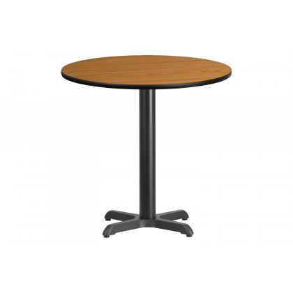 BLNK Round Table with 22'' x 22'' Base - Natural, 30"D