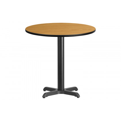 BLNK Round Table with 22'' x 22'' Base - Natural, 30"D