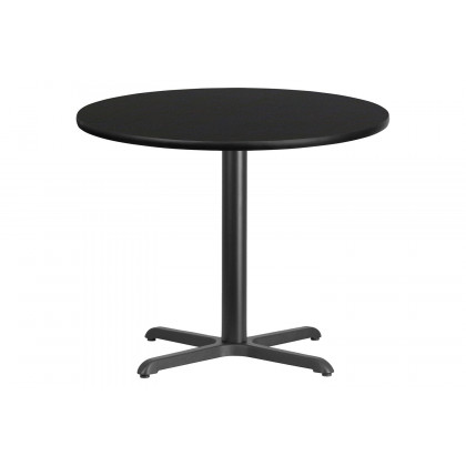 BLNK Round Table with 30'' x 30'' Base - Black, 36"D