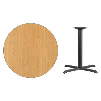 BLNK Round Table with 30'' x 30'' Base - Natural, 36"D