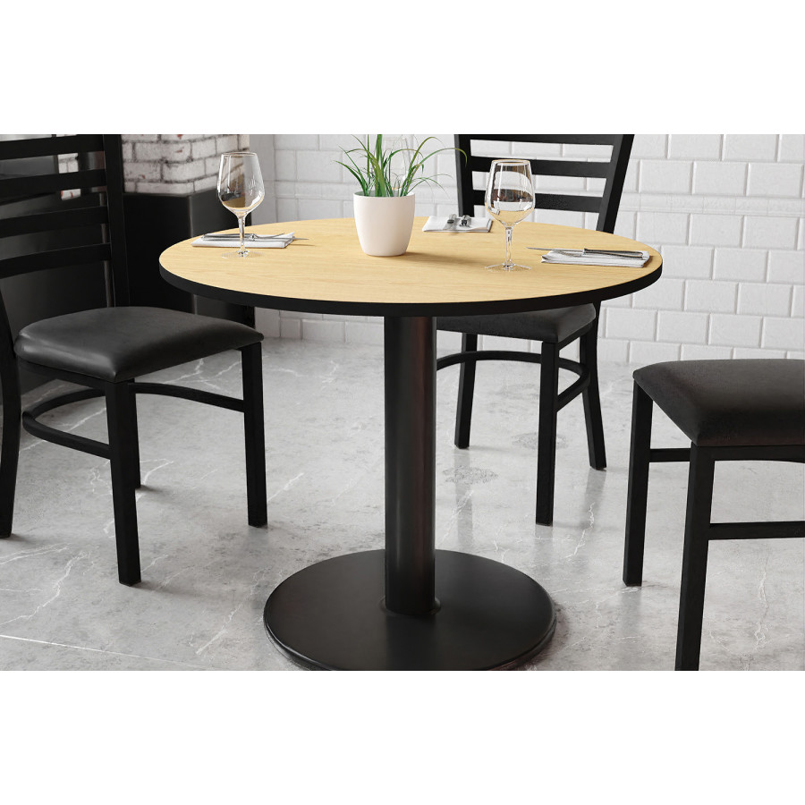BLNK Round Table with 24'' Round Base - Natural, 36"D