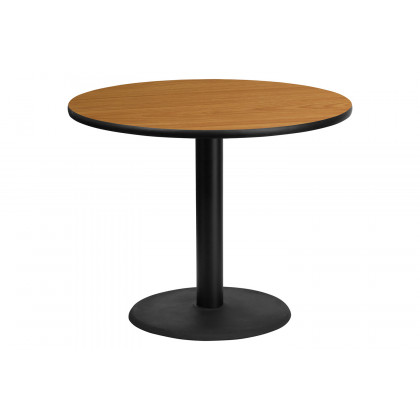 BLNK Round Table with 24'' Round Base - Natural, 36"D