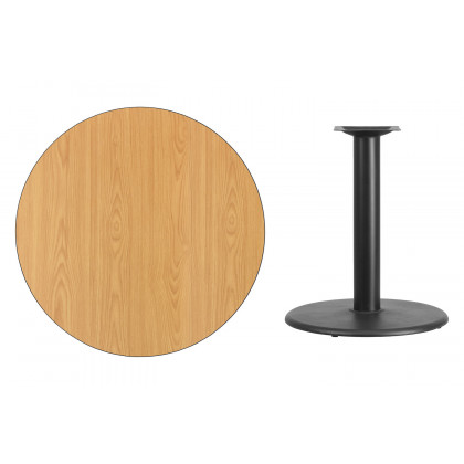 BLNK Round Table with 24'' Round Base - Natural, 36"D