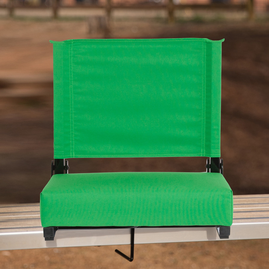 BLNK Grandstand Comfort Lightweight Stadium Chair with Handle and Ultra-Padded Seat - Bright Green