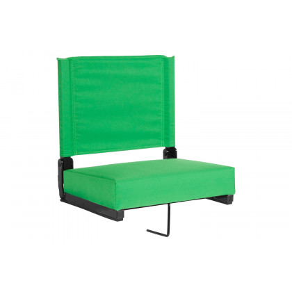 BLNK Grandstand Comfort Lightweight Stadium Chair with Handle and Ultra-Padded Seat - Bright Green