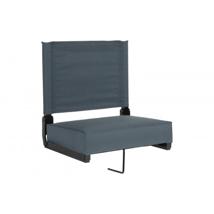 BLNK Grandstand Comfort Lightweight Stadium Chair with Handle and Ultra-Padded Seat - Dark Blue