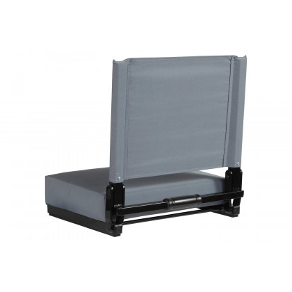 BLNK Grandstand Comfort Lightweight Stadium Chair with Handle and Ultra-Padded Seat - Gray