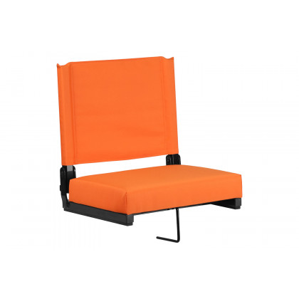 BLNK Grandstand Comfort Lightweight Stadium Chair with Handle and Ultra-Padded Seat - Orange